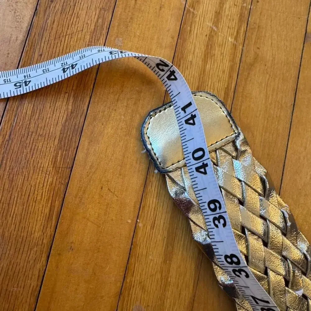 Gold braided belt with rhinestones